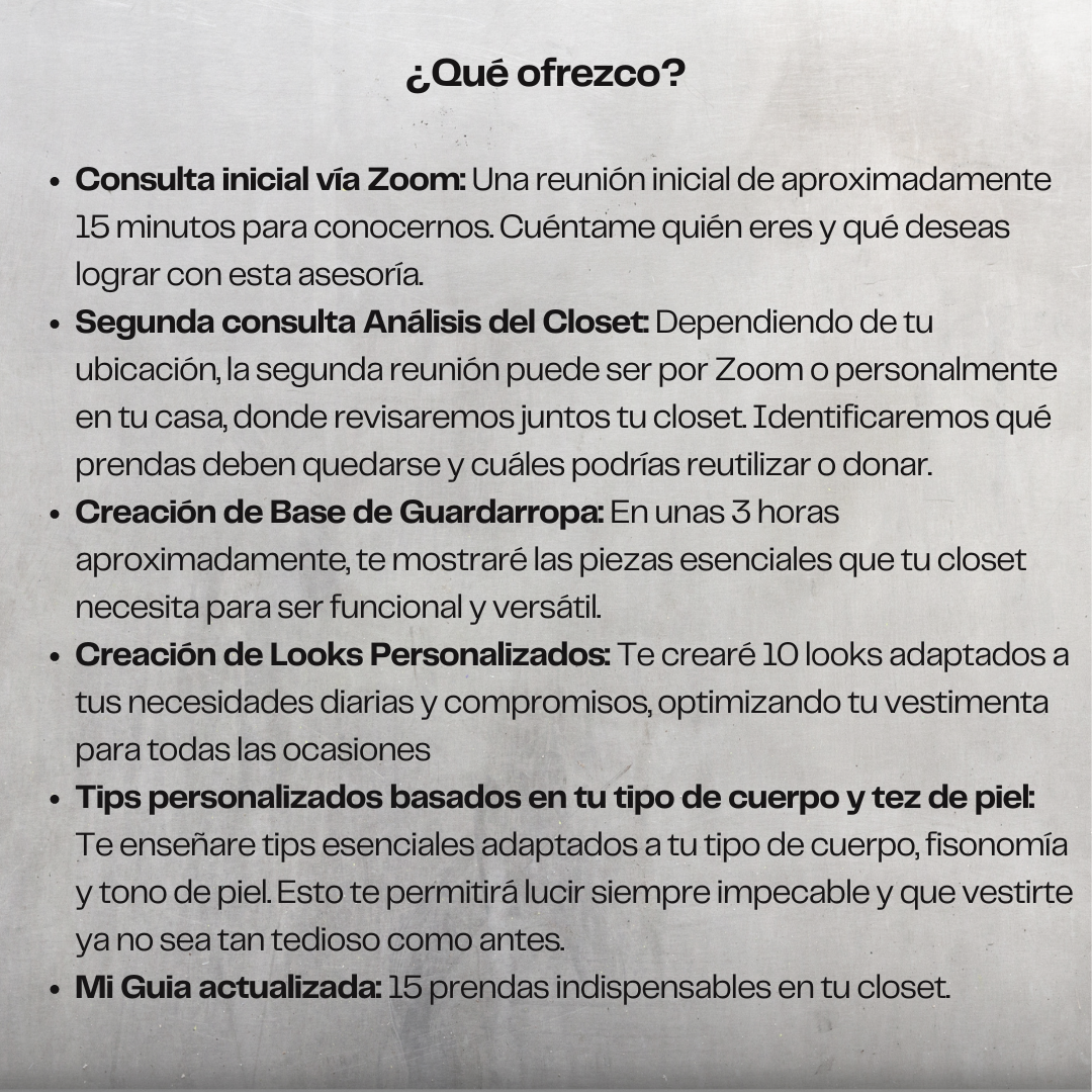 Asesoria de Imagen personalizada